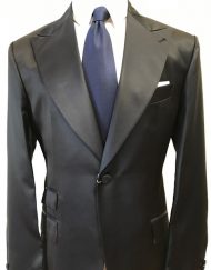 midnight blue shining wool suit