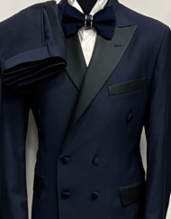 Navy blue double breasted Tuxedo