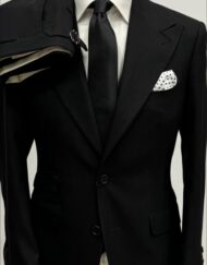 Black super 150 Cerruti wool suit