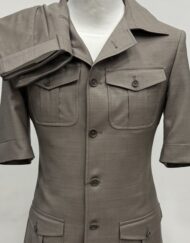 Brown super 150 Cerruti safari wool suit