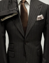 Grey pinstripe super 150 Cerruti wool suit