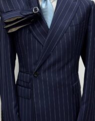 Blue pinstripe super 180 Tombojlini wool suit