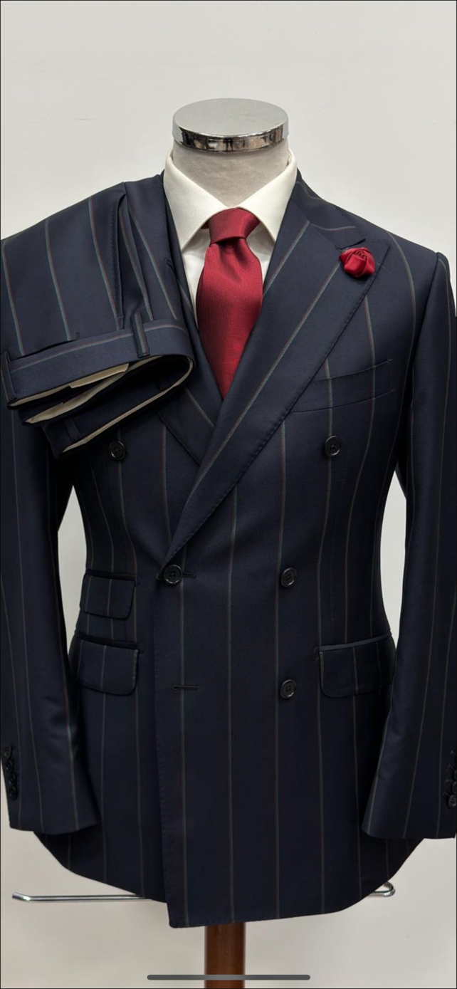 Navy pinstripe super 150 Cerruti 1881 wool suit