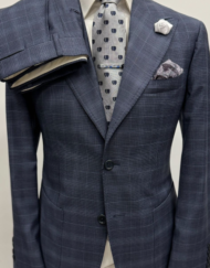 Light Gray plaid super 180 wool suit