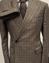 Brown gingham wool suit