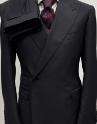 Black wool suit