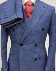 Blue plaid suit
