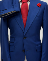 Blue super 180 wool suit