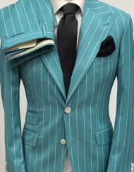 Mint green super 180 wool suit
