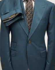 Green super 180 wool suit