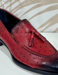 Red slip on loafer
