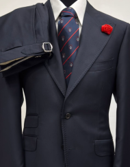 Navy blue super 180 wool suit