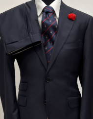 Navy blue super 180 Tombolini wool suit