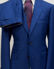 Blue cobalt super 180 Tombolini wool suit