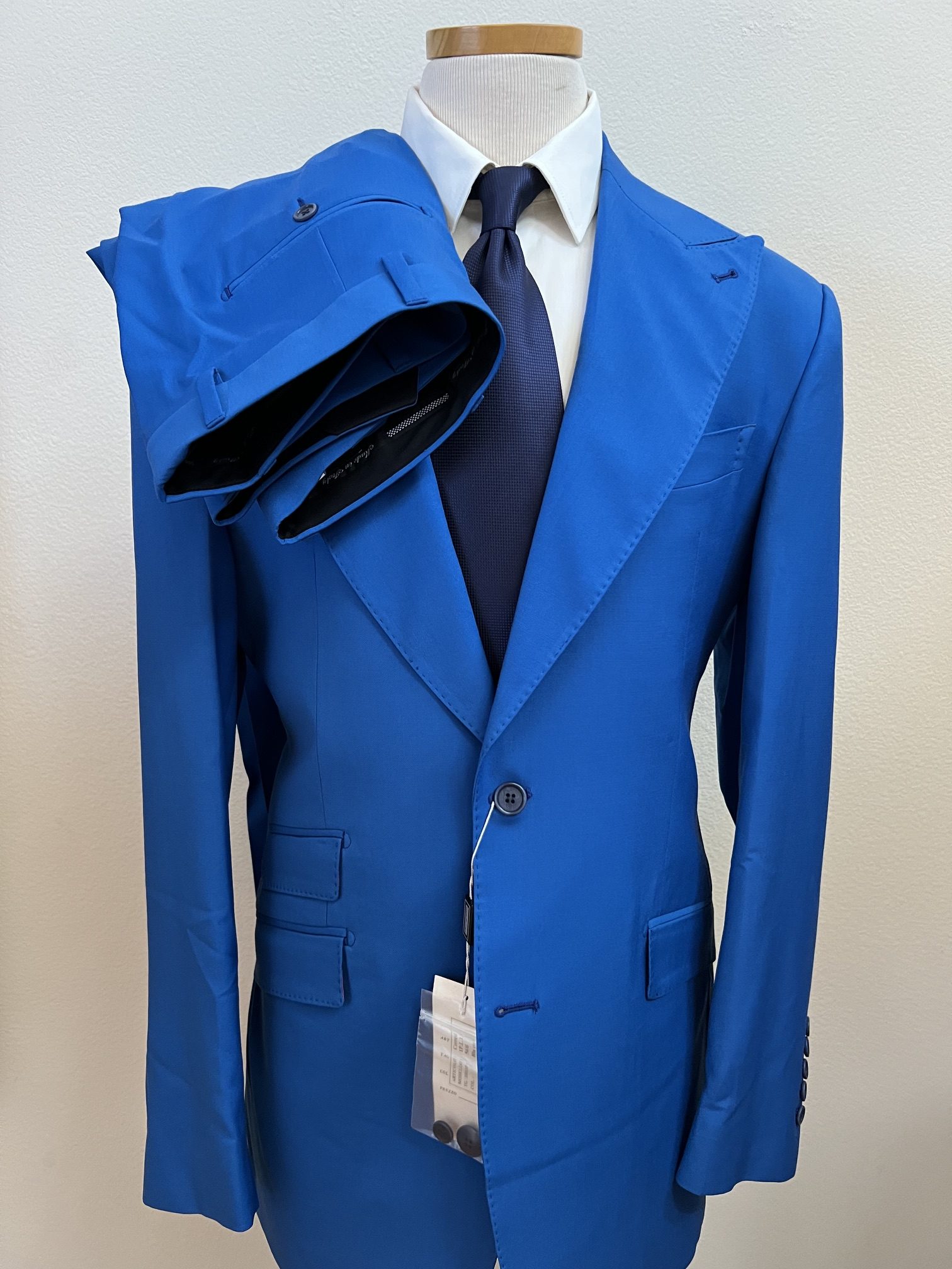 Royal blue super 150 Cerruti wool suit